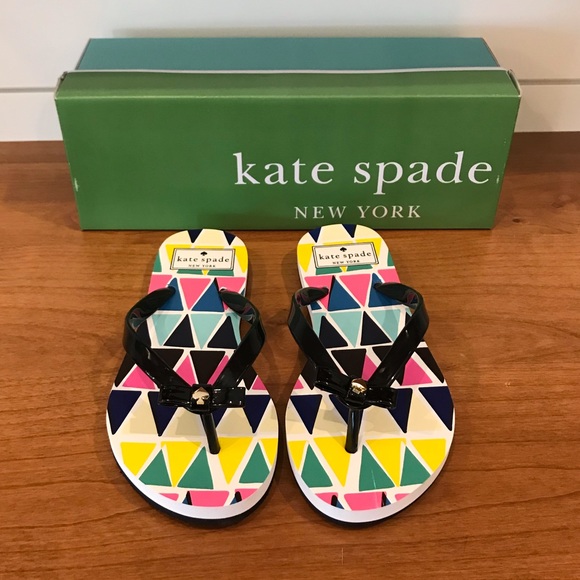 kate spade Shoes - KATE SPADE Nimi Geometric Print Bow Flip Flop